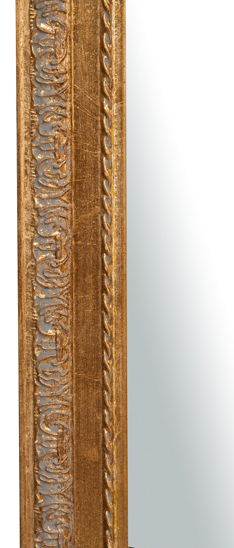 Biscottini Specchiera da terra L43xPR4xH178 cm finitura oro anticato. struttura legno.