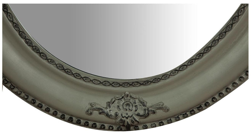 Biscottini Specchiera da appendere verticale/orizzontale L54xPR4xH64 cm finitura grigio anticato.