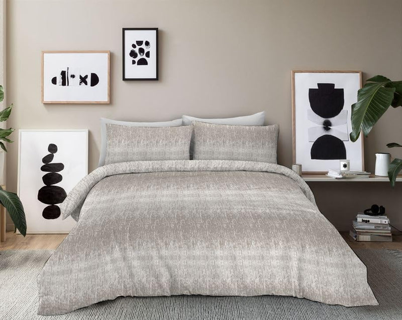 Dorian Home Completo Letto Matrimoniale, Lenzuola Matrimoniali 100% Cotone 180x200 cm, Formato dal Lenzuolo Sopra, Lenzuolo Sotto e Due Federe, Made in Italy, Fantasia Drops Beige