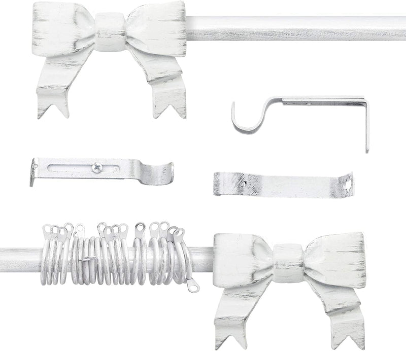 Bastone per Tende Estensibile Shabby Chic Silver Cadeaux Collection 120-210 cm