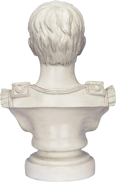 Design Toscano Augusto Cesare Primaporta Statua Busto, poliresina, pietra antica, 46 cm