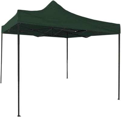 Mobili Tendone Gazebo Richiudibile Con 4 Pesi Metallo Poliestere Verde Sacca Fiere Mercato Giardino 3,1 x 3 x 3 mt