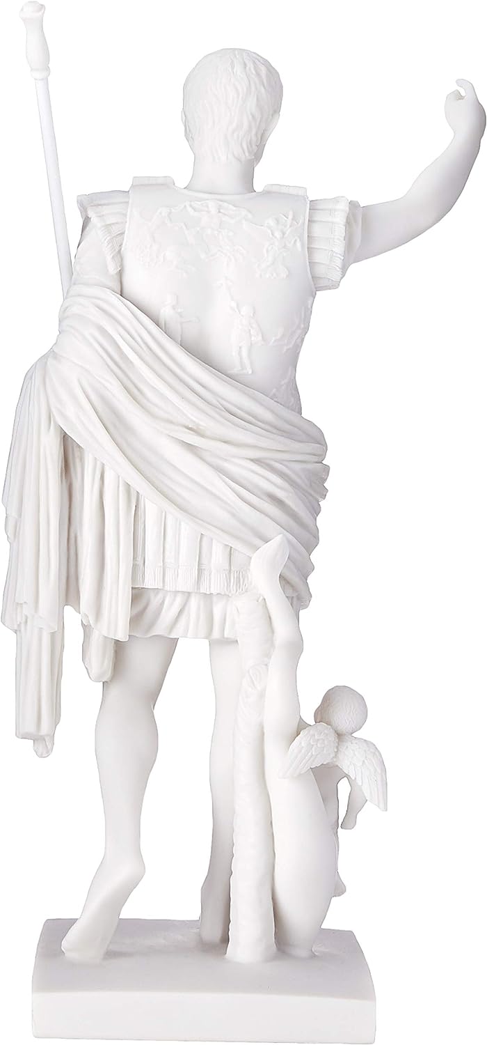 Design Toscano Statua in Marmo Sintetico Augusto di Prima Porta