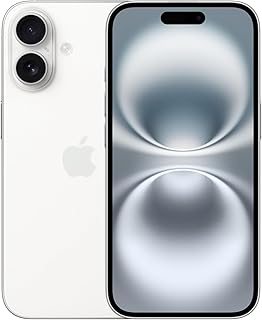 Apple iPhone 16 128GB: 5G Phone with Camera Control, A18 Chip and a Real Boost for Battery. Works with AirPods, White