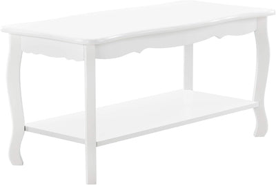 avolino da Salotto Vintage Shabby Chic 87,5 x 40 x 42 cm Gambe Legno di Pino Bianco