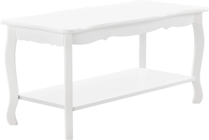avolino da Salotto Vintage Shabby Chic 87,5 x 40 x 42 cm Gambe Legno di Pino Bianco