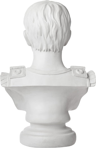 Design Toscano Augusto Cesare Primaporta Statua Busto, poliresina, pietra antica, 46 cm