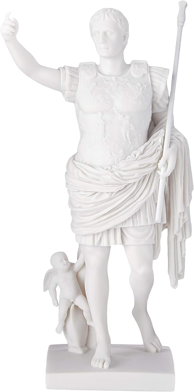 Design Toscano Statua in Marmo Sintetico Augusto di Prima Porta