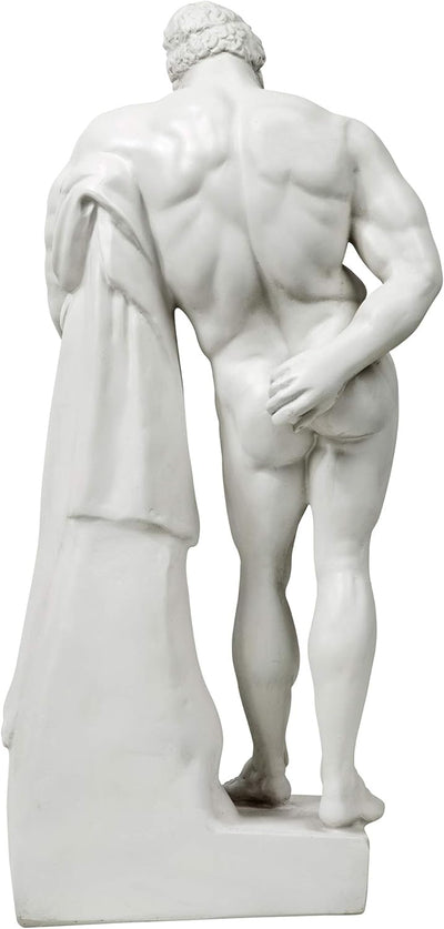 Design Toscano NG32438 Statua Ercole Farnese, off Bianco