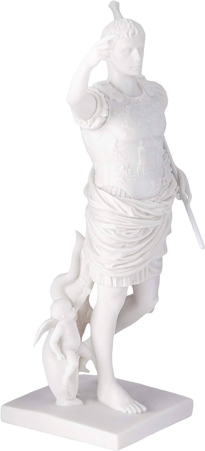 Design Toscano Statua in Marmo Sintetico Augusto di Prima Porta