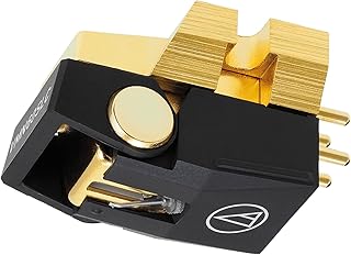 "Audio Technica VM760SLC Dual Moving Magnet Phono Cartridge with Special Line Contact Stylus and Aluminum Housing 1/2"" Mount includes Mounting Hardware (Gold/Black)"