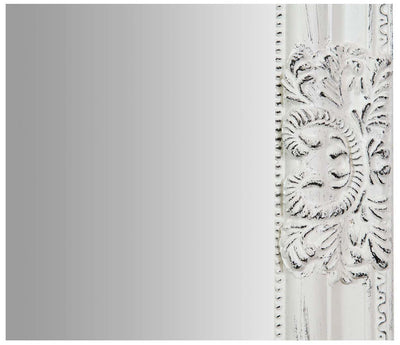 Biscottini Specchio Specchiera da parete e appendere verticale e orizzontale finitura bianco anticato con rifiniture in nero