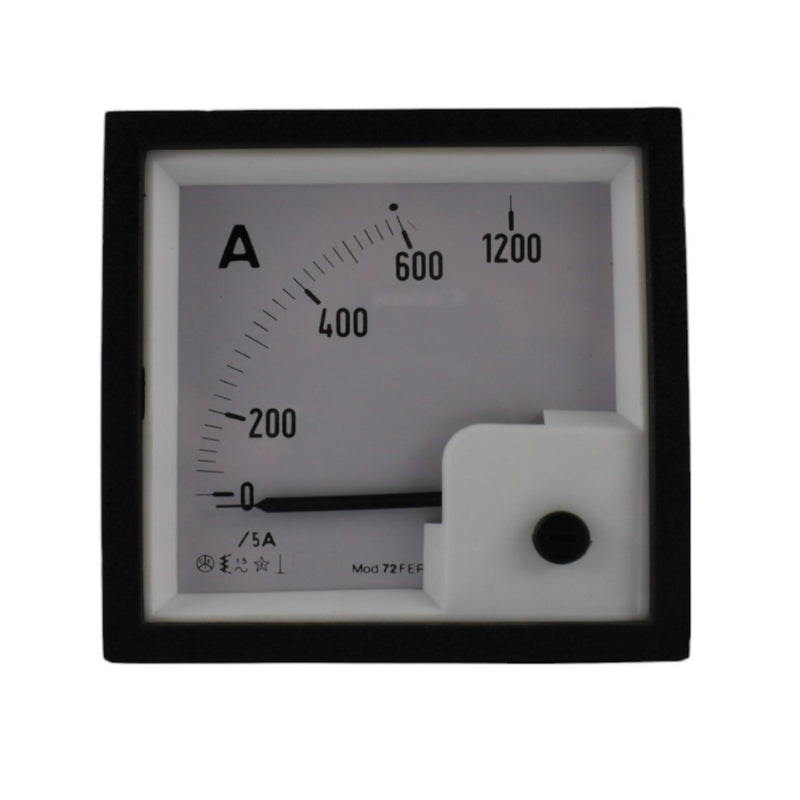 Amperometro analogico 90 GRADI 72x72 Faem