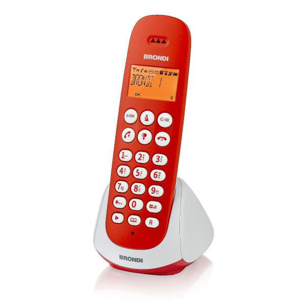 BRONDI ADARA (ROSSO) - TELEFONO CORDLESS SINGOLO - VIVAVOCE
