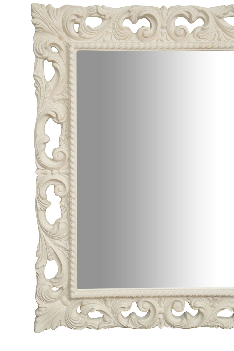 Biscottini SPECCHIERA DA PARETE IN LEGNO FINITURA BIANCA ANTICATA MADE IN ITALY realizzata