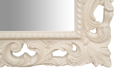 Biscottini SPECCHIERA DA PARETE IN LEGNO FINITURA BIANCA ANTICATA MADE IN ITALY realizzata