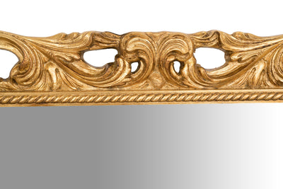 Biscottini SPECCHIERA DA PARETE IN LEGNO FINITURA FOGLIA ORO ANTICATO MADE IN ITALY