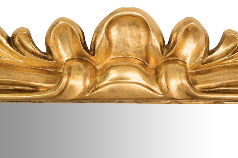 Biscottini SPECCHIERA DA PARETE IN LEGNO FINITURA FOGLIA ORO ANTICATO MADE IN ITALY