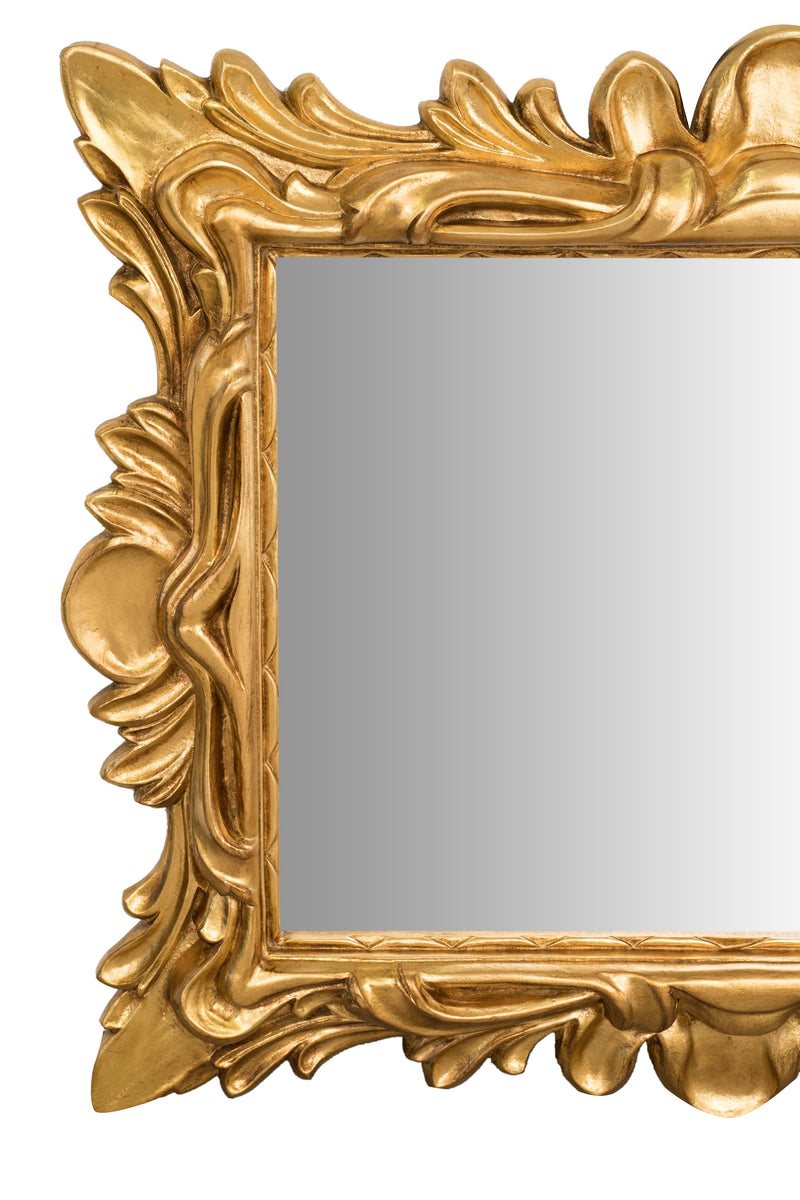 Biscottini SPECCHIERA DA PARETE IN LEGNO FINITURA FOGLIA ORO ANTICATO MADE IN ITALY