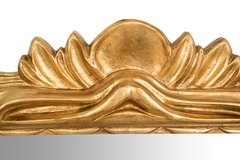 Biscottini SPECCHIERA DA PARETE IN LEGNO FINITURA FOGLIA ORO ANTICATO MADE IN ITALY