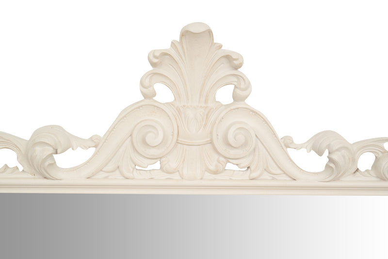 Biscottini SPECCHIERA DA PARETE IN LEGNO FINITURA BIANCA ANTICATA MADE IN ITALY realizzata