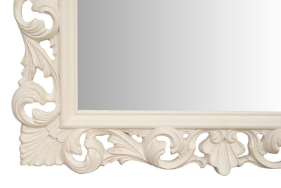 Biscottini SPECCHIERA DA PARETE IN LEGNO FINITURA BIANCA ANTICATA MADE IN ITALY realizzata