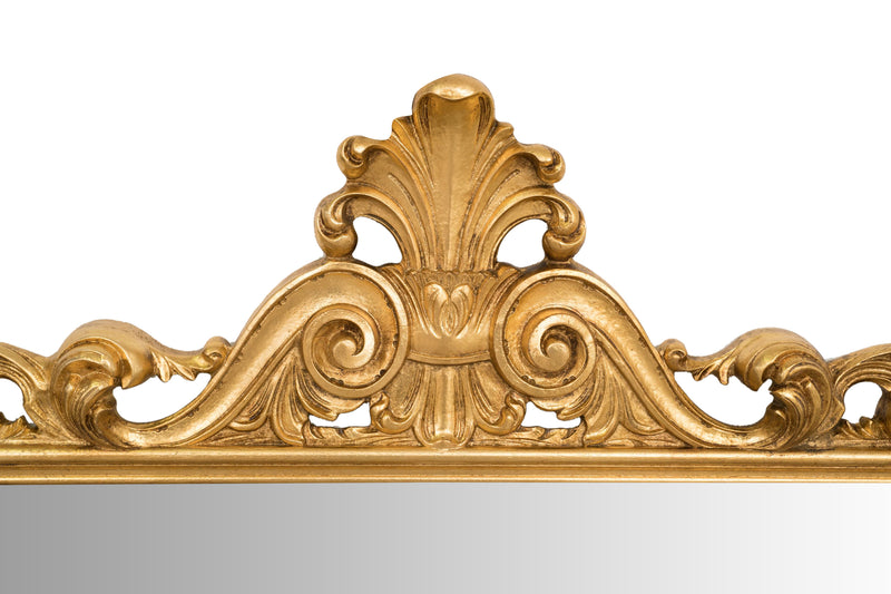 Biscottini SPECCHIERA DA PARETE IN LEGNO FINITURA FOGLIA ORO ANTICATO MADE IN ITALY