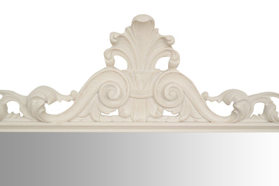 Biscottini SPECCHIERA DA PARETE IN LEGNO FINITURA BIANCA ANTICATA MADE IN ITALY realizzata