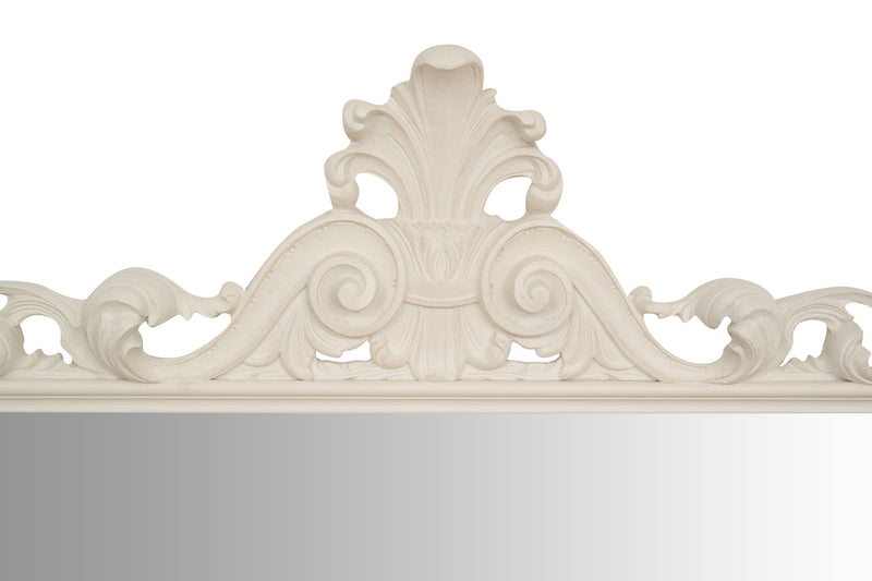 Biscottini SPECCHIERA DA PARETE IN LEGNO FINITURA BIANCA ANTICATA MADE IN ITALY realizzata