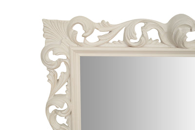 Biscottini SPECCHIERA DA PARETE IN LEGNO FINITURA BIANCA ANTICATA MADE IN ITALY realizzata