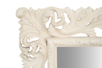 Biscottini SPECCHIERA DA PARETE IN LEGNO FINITURA BIANCA ANTICATA MADE IN ITALY realizzata