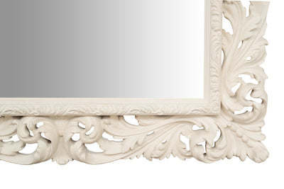 Biscottini SPECCHIERA DA PARETE IN LEGNO FINITURA BIANCA ANTICATA MADE IN ITALY realizzata