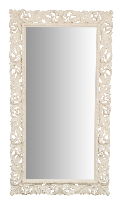 Biscottini SPECCHIERA DA PARETE IN LEGNO FINITURA BIANCA ANTICATA MADE IN ITALY realizzata