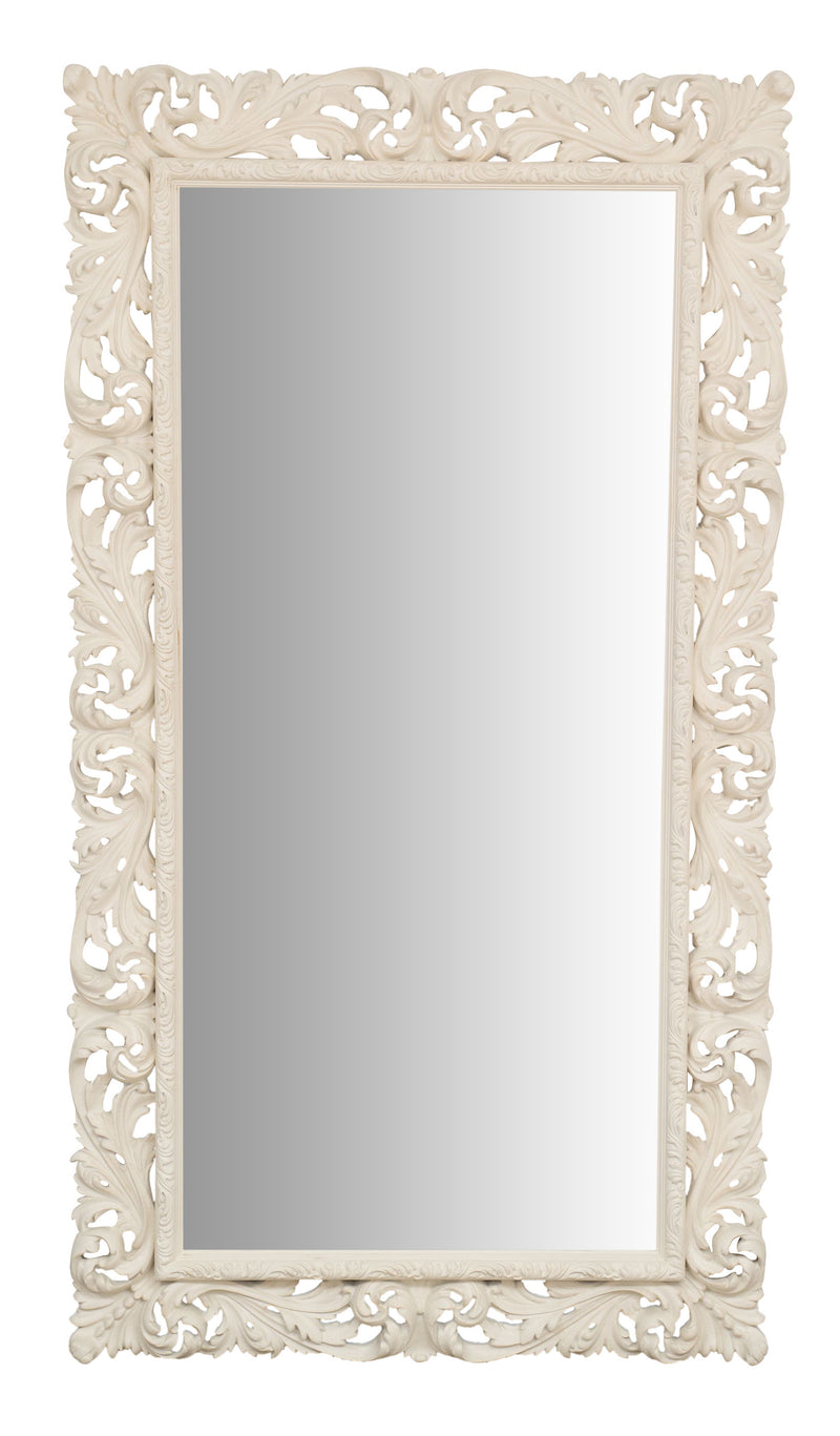 Biscottini SPECCHIERA DA PARETE IN LEGNO FINITURA BIANCA ANTICATA MADE IN ITALY realizzata