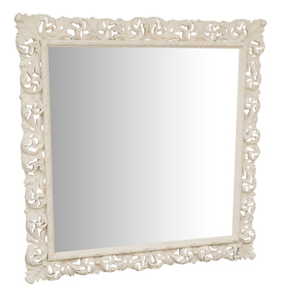 Biscottini SPECCHIERA DA PARETE IN LEGNO FINITURA BIANCA ANTICATA MADE IN ITALY realizzata