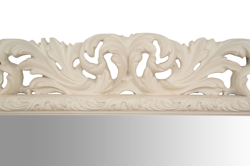 Biscottini SPECCHIERA DA PARETE IN LEGNO FINITURA BIANCA ANTICATA MADE IN ITALY realizzata