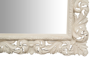 Biscottini SPECCHIERA DA PARETE IN LEGNO FINITURA BIANCA ANTICATA MADE IN ITALY realizzata