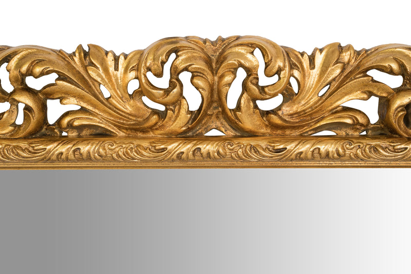 Biscottini SPECCHIERA DA PARETE IN LEGNO FINITURA FOGLIA ORO ANTICATO MADE IN ITALY