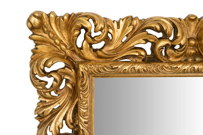 Biscottini SPECCHIERA DA PARETE IN LEGNO FINITURA FOGLIA ORO ANTICATO MADE IN ITALY