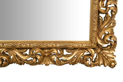 Biscottini SPECCHIERA DA PARETE IN LEGNO FINITURA FOGLIA ORO ANTICATO MADE IN ITALY