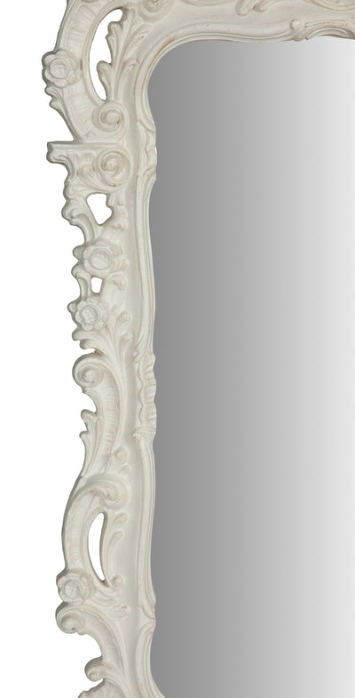 Biscottini SPECCHIERA DA PARETE IN LEGNO FINITURA BIANCA ANTICATA MADE IN ITALY realizzata