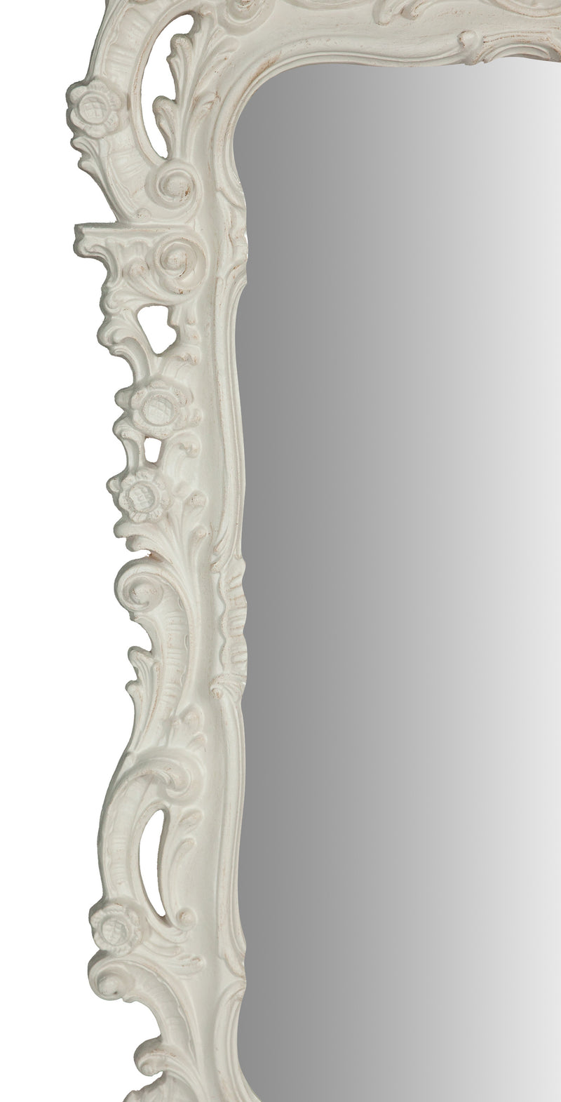 Biscottini SPECCHIERA DA PARETE IN LEGNO FINITURA BIANCA ANTICATA MADE IN ITALY realizzata