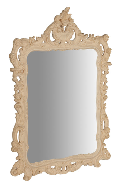 Biscottini SPECCHIERA DA PARETE IN LEGNO FINITURA GREZZA MADE IN ITALY realizzata Offerta