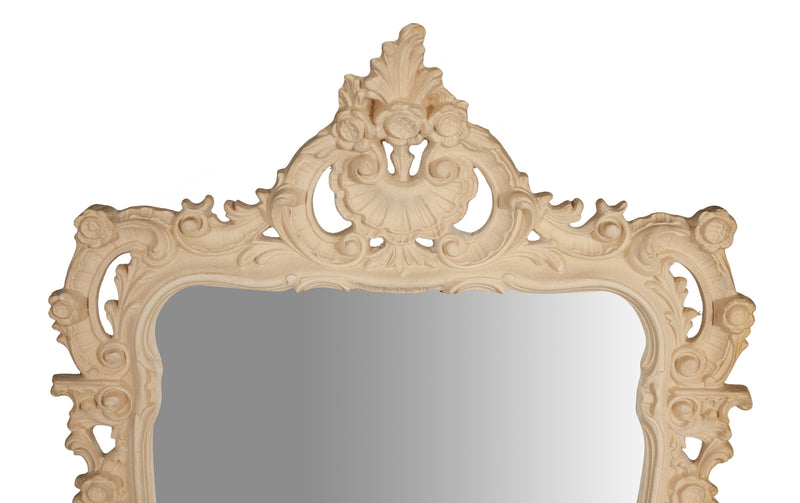 Biscottini SPECCHIERA DA PARETE IN LEGNO FINITURA GREZZA MADE IN ITALY realizzata Offerta