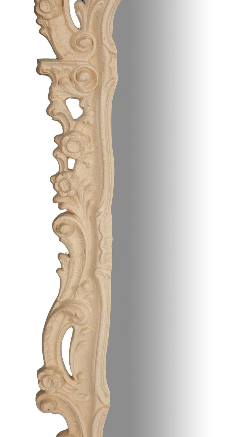 Biscottini SPECCHIERA DA PARETE IN LEGNO FINITURA GREZZA MADE IN ITALY realizzata Offerta