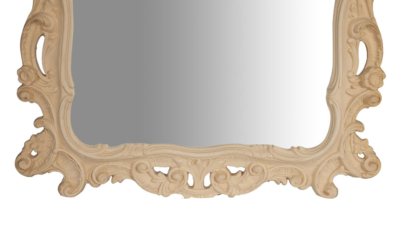 Biscottini SPECCHIERA DA PARETE IN LEGNO FINITURA GREZZA MADE IN ITALY realizzata Offerta