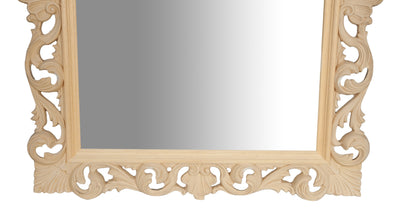 Biscottini SPECCHIERA DA PARETE IN LEGNO FINITURA GREZZA MADE IN ITALY realizzata Offerta