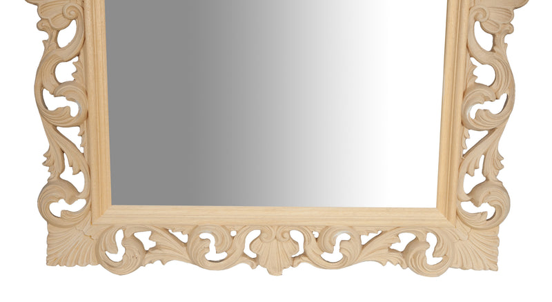 Biscottini SPECCHIERA DA PARETE IN LEGNO FINITURA GREZZA MADE IN ITALY realizzata Offerta