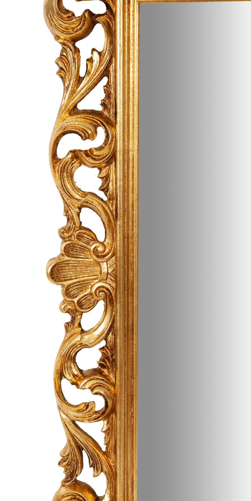 Biscottini SPECCHIERA DA PARETE IN LEGNO FINITURA FOGLIA ORO ANTICATO MADE IN ITALY