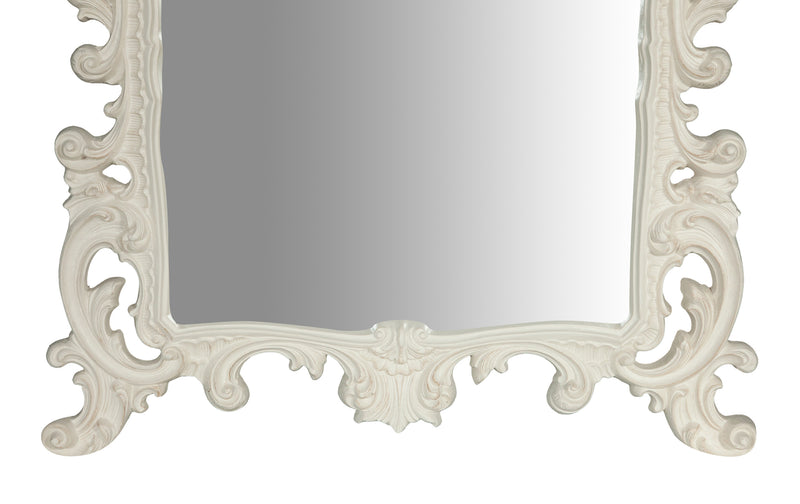 Biscottini SPECCHIERA DA PARETE IN LEGNO FINITURA BIANCA ANTICATA MADE IN ITALY realizzata